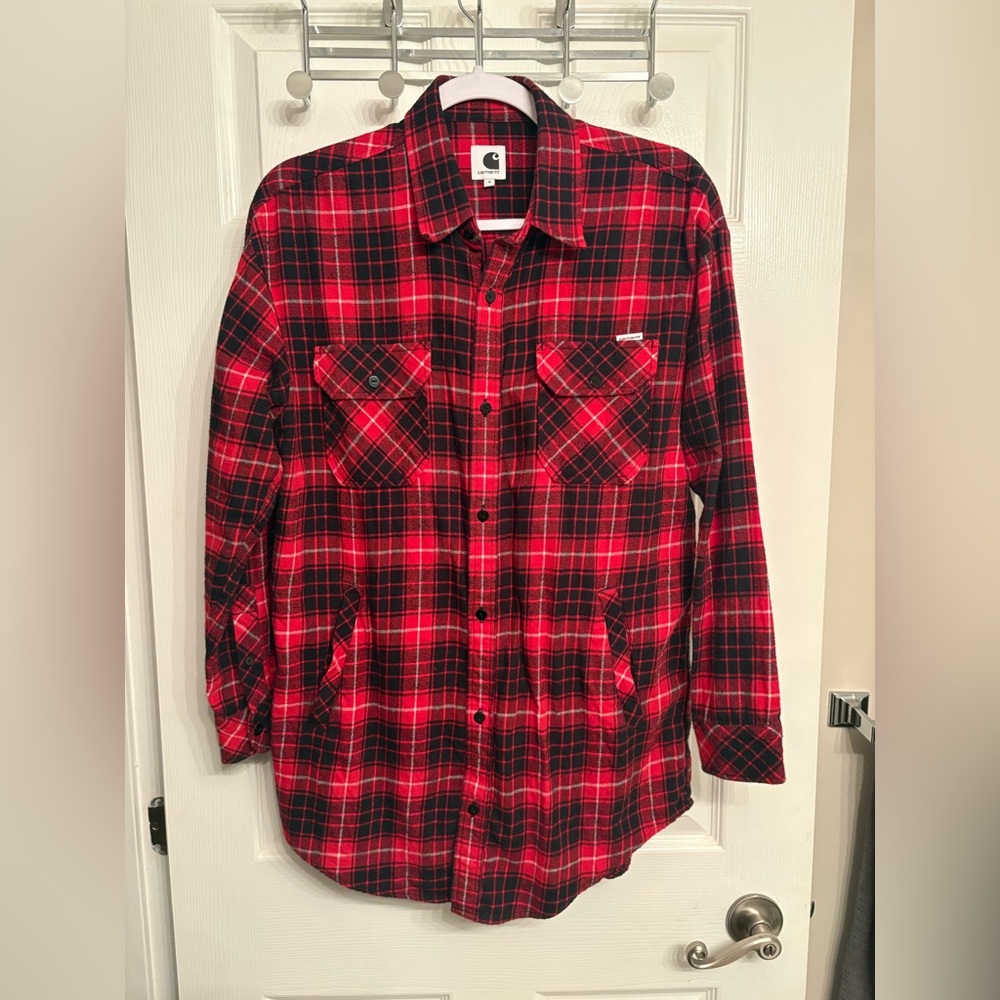 Carhartt WIP Red Plaid Button Up Shirt